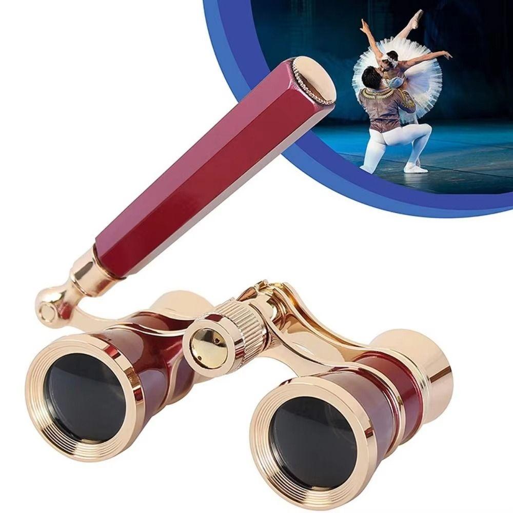 Tragbares Leichtes Opernglas Optisches Glas 3X Metallfernglas Retro Hochauflösendes Konzertfernglas