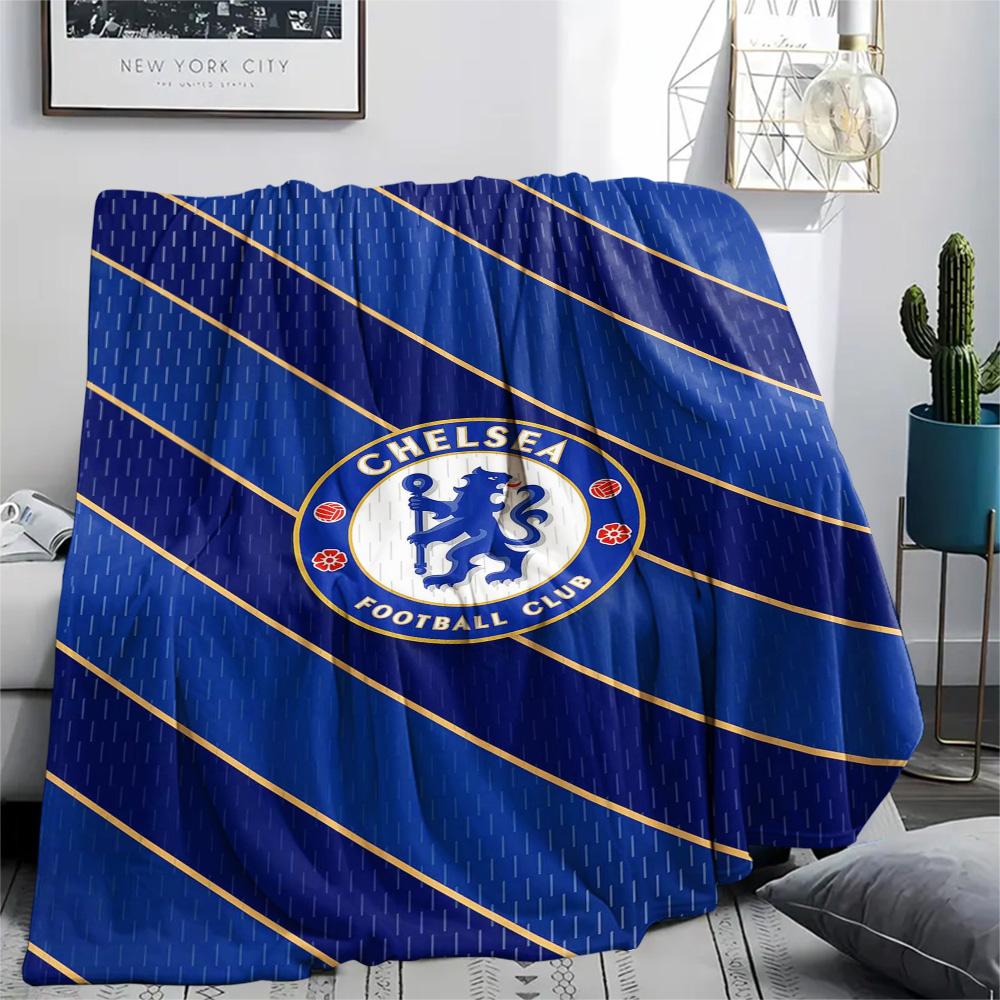 1Pc Chelsea FC Print Flannel Blanket High Quality Warm Comfortable Cover for All Seasons Perfect for Gifts Home Decor