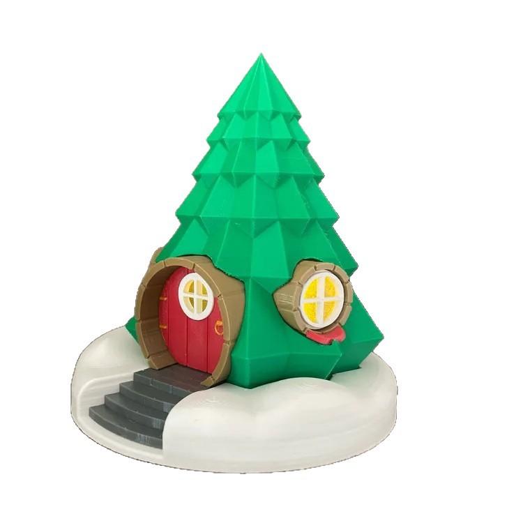Weihnachts Kerzen Haus Christmas Tree House LED Tea Cup Candle Decoration Ornament