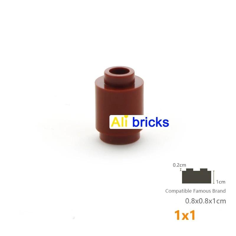 50g/178PCS 3062 1x1 Cylindrical Block Moc Color Loose Parts Compatible with Brick DIY Children's Toy Assembly Storage