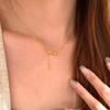 Natal Year Golden Spirit Snake Necklace Women's 2024 New Chinese Zodiac Year Snake Clavicle Chain Light Luxury Premium Sense