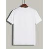 Herren Sommer Casual Loose Size 100% Baumwolle Buchstabendruck Rundhals Kurzarm T-Shirt Top