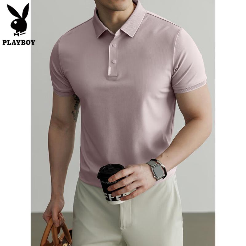 PLAYBOY Men s Half-Zip Quick-Dry Polo Shirt 54/2XL