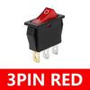 5/20Pcs KCD3 Rocker Switch 2Pin 3Pin Electric Push Switch Power Switch ON OFF with Red Dot LED Light 14x31mm KCD3
