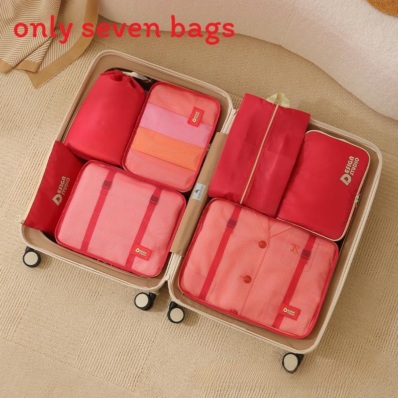 

Travel Organizer Set With Waterresistant Canvas For Luggage And Home Storage красный