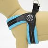 TRE PONTI Fibbia Soft Mesh Pastel Cushioned Breathable Dog Harness for Small Dogs (Size 1, Sea Blue)