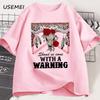 Shouldve Come with A Warning T Shirt Western Graphic Tee Cowboy Cowgirl Vintage TShirt Skeleton Graphic Tees Unisexs Clothes