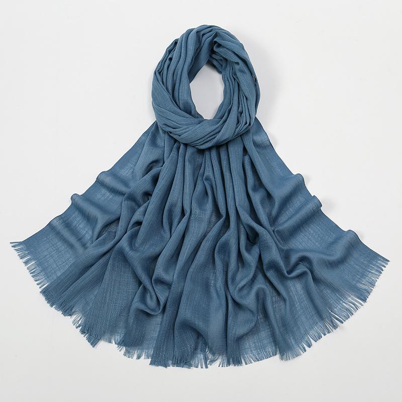 New Hot-selling Bamboo Cotton Solid Color Long Towel, Boutique Breathable Women's Versatile Bag Head Soft Scarf