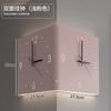 Creative Arc Angle Wall Clock Sitting Living Room Two-sided Corner Silent Wall Hanging Decorative Clock Home Decoration