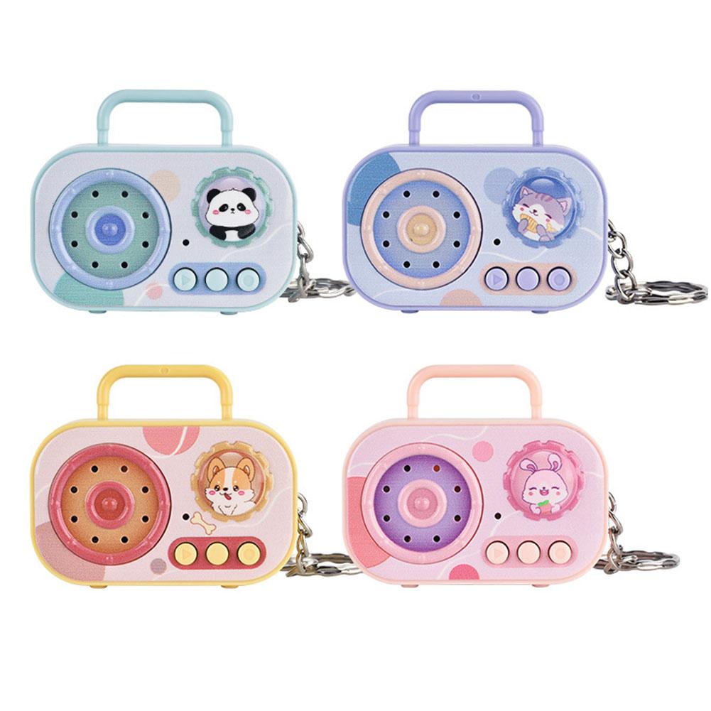 Porte-clés Pendentif Enregistreur Rétro Nouveau Mini Radio Amusante Enregistrement Boîte Jouet Jouet Enregistreur Cadeau Mini Enfantr P8A8