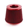 Performance High Flow Inlet Cold Air Intake Cone Replacement Dry Filter RED  3".
