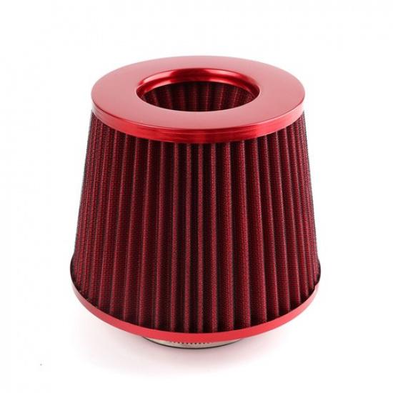 Performance High Flow Inlet Cold Air Intake Cone Replacement Dry Filter RED  3".
