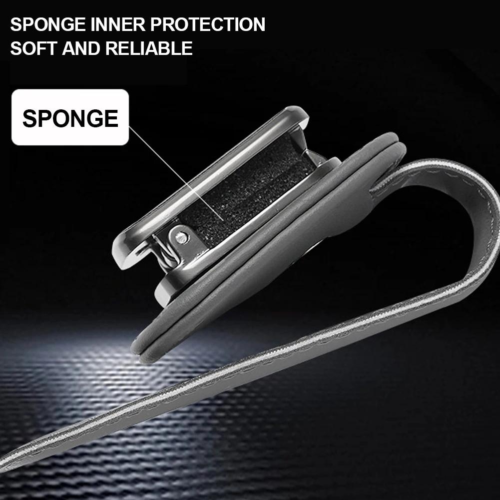 Universal Car Sun Visor Sunglasses Clip Card Ticket Holder Super Fiber Leather Eyeglass Storage Holder Auto Interior Accessories