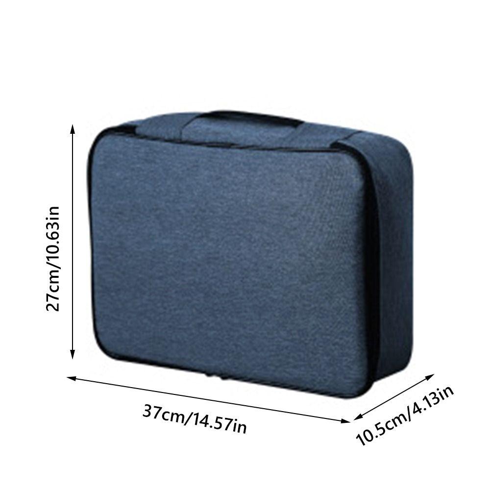 3-Layer Travel Tote Bag with Lock Zipper Portable Storage Bag File Storage Case  Certificate Case