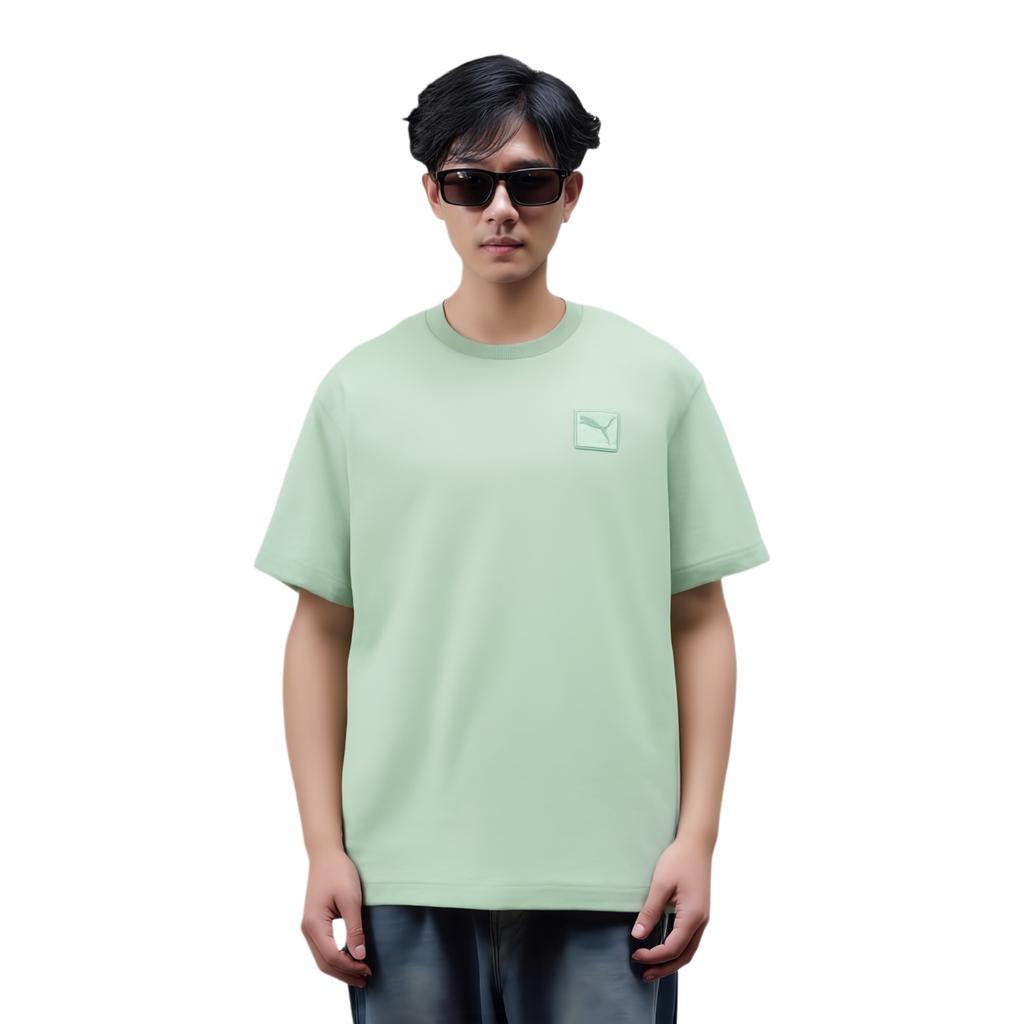 Puma Prime Ess Badge Casual Simple Round Neck Short Sleeve T-Shirt Men Tops 634868-74