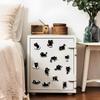 20 Cute Black Cat Waterproof Refrigerator Magnets - Set of 20 Cartoon Kitten Stickers
