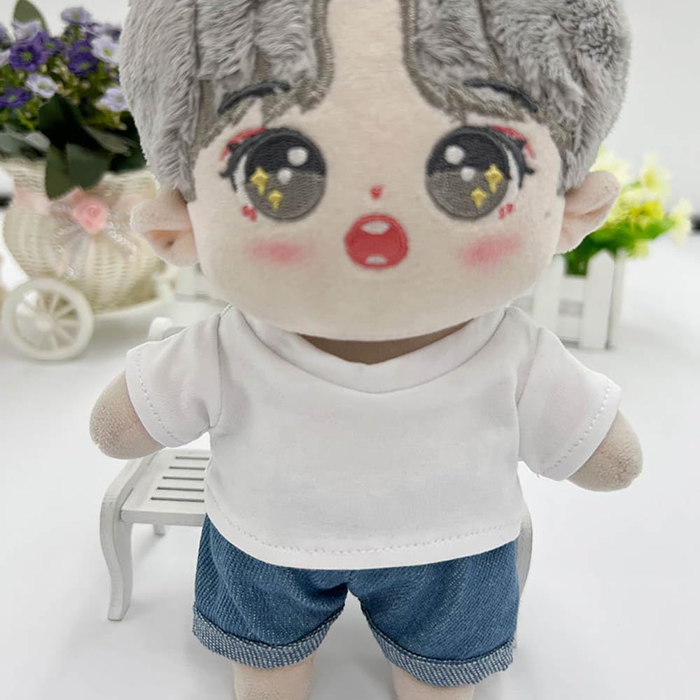 Niannyyhouse 10cm, 15cm, 20cm Plush Clothes, Jeans, Pants, Dress-Up, Cotton Doll, Accessories (b2, 15cm)