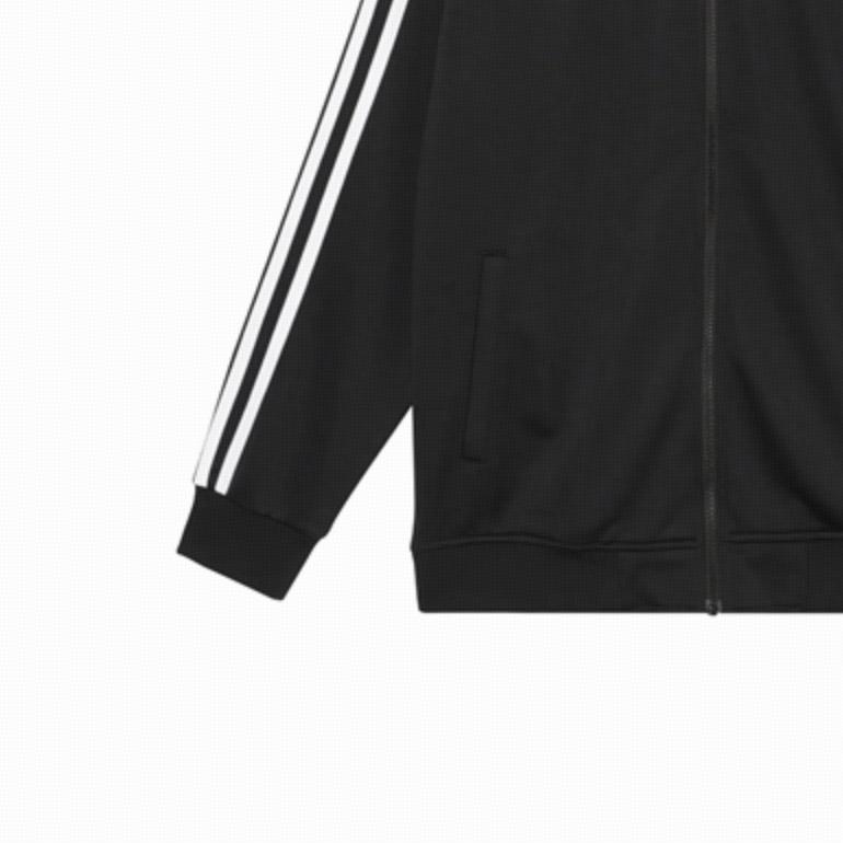 Adidas Fashion Casual Retro Striped Logo Jacket Unisex Jacket Black TR68TB