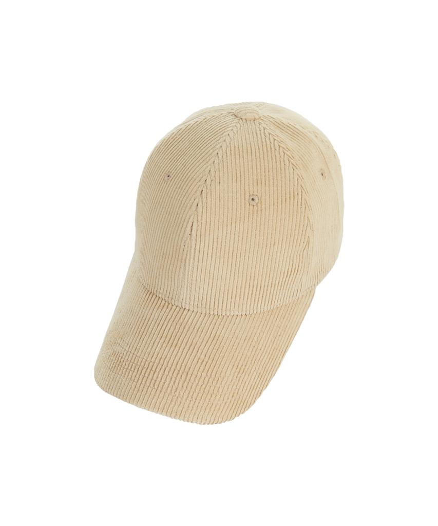 Bajal Gold Point Corduroy Oversized Ball Cap Cream