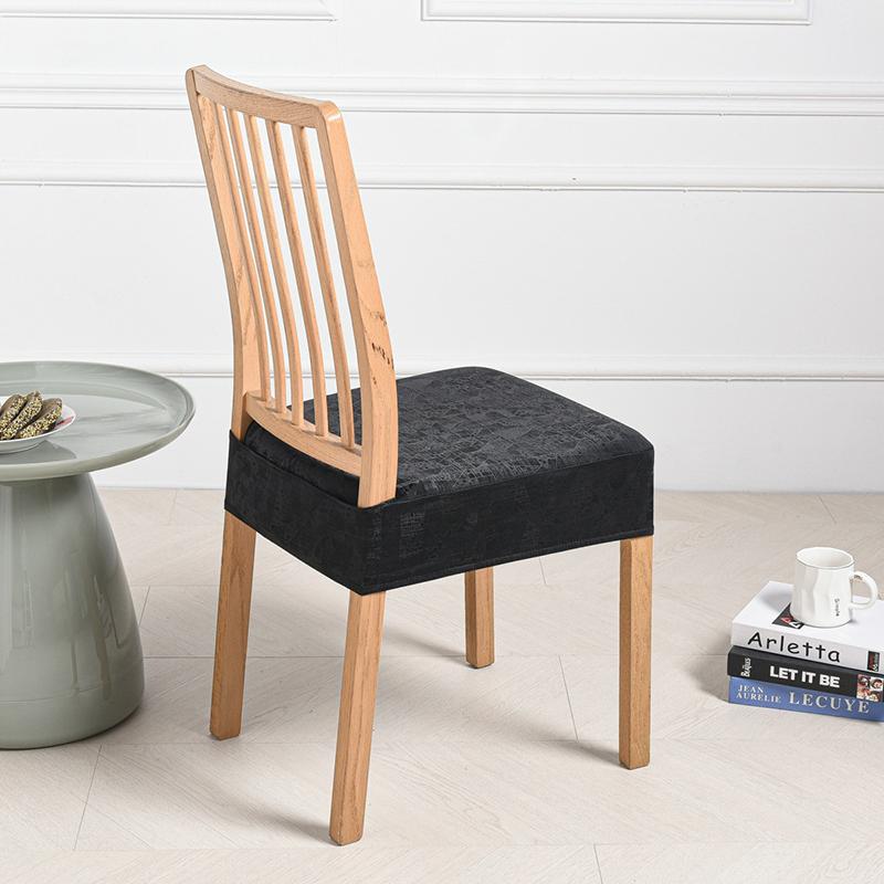 Elastic Square Chair Cover Waterproof PU Leather Home Dining Chair Seat Cover Decor Dust Slipcover Stool Cushion Removable