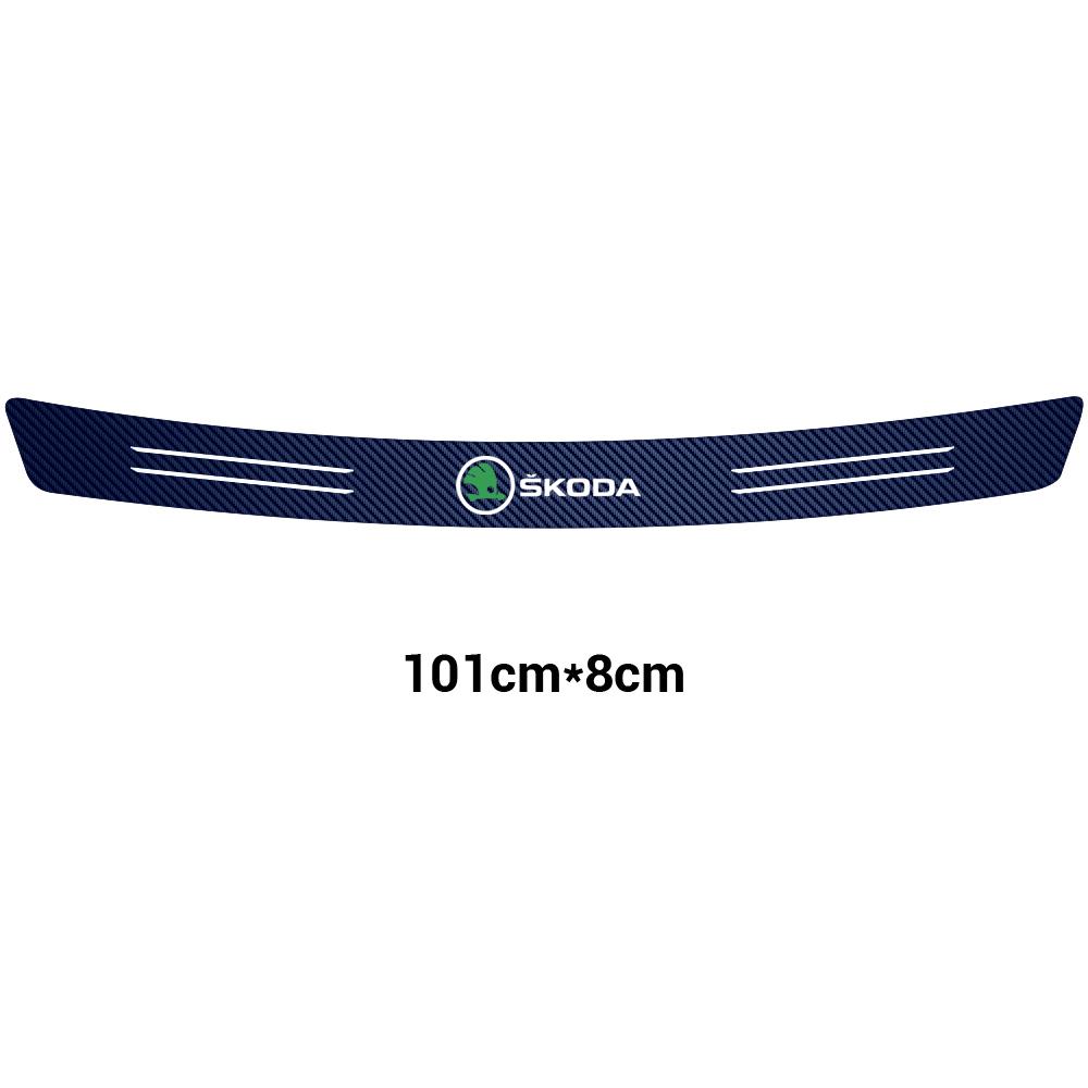 1Pcs Car-Styling Carbon Fiber Door Sills Protector Decoration stickers For Skoda Fabia Superb Rapid Karoq Kodiaq Yeti Octavia