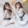 Sexy Sexy Lingerie Perspective Lace Maid Suit Cosplay Maid Sex Uniform Without Temptation