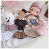 10-15Cm Cute Mini Idol Doll Clothes Cartoon White Bunny Skirt Diy Dress Up Plush Doll Accessories Girls Fans Collection Gifts
