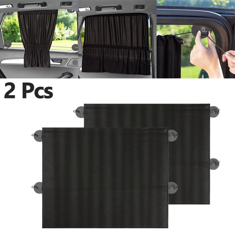 2pc UV Protection Foldable Car Sun Shade Side Window Curtain Auto Accessories New