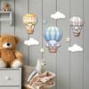 9 Peças Balão de Ar Quente Arte de Parede Animais Fofos Nuvens Estrelas Decoração de Parede 3D Ecológico Quarto de Crianças Decoração de Berçário Presente para Chá de Bebê