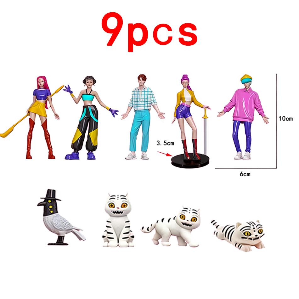 Anime kpop Dämonenjäger Actionfigur Set Mira Zoey Rumi Tiger Spielzeug Schreibtischdekoration Statuen Ornament für Kinder Geschenke