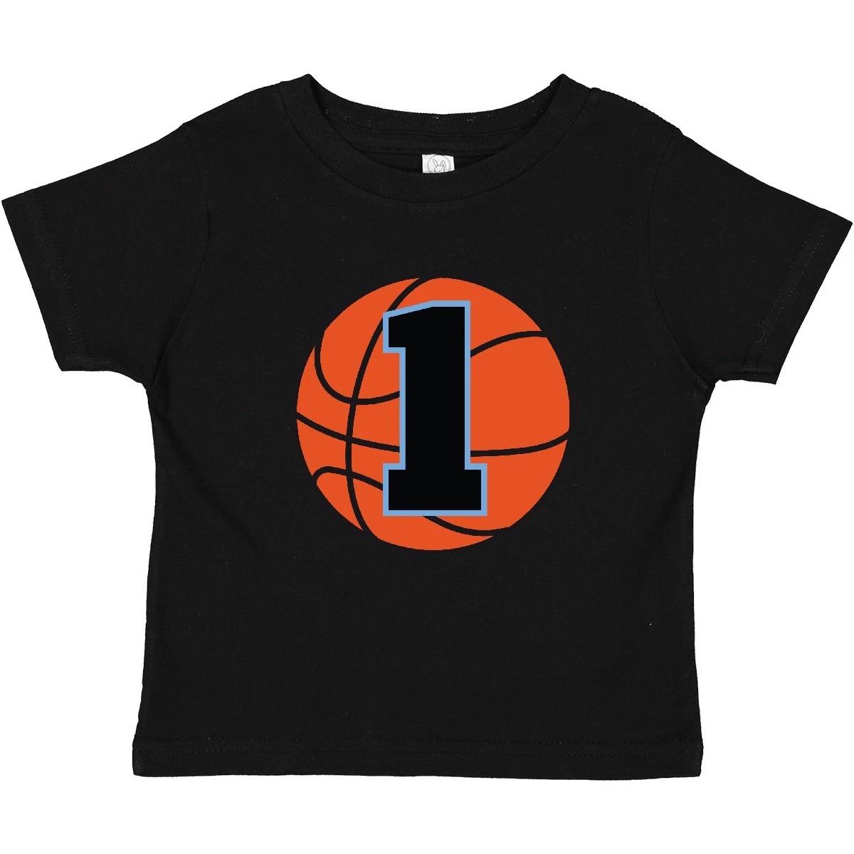 

Inktastic Basketball 1st Birthday 1 Year Old Baby kids boys T-Shirt Ball Party Childs Tees 130