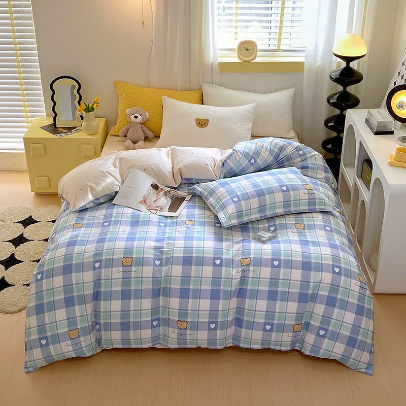 Lomi Bear Cartoon Pure Cotton Duvet Cover