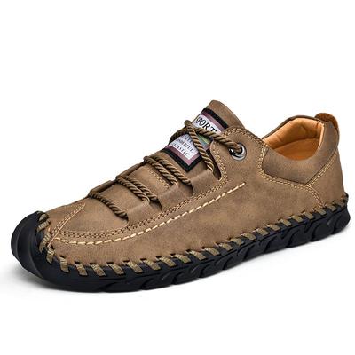 Handmade Leather Men Shoes Casual Split Leather Shoes Men Loafers Comfort Walking Driving Shoes Moccasins Men Flats Shoes