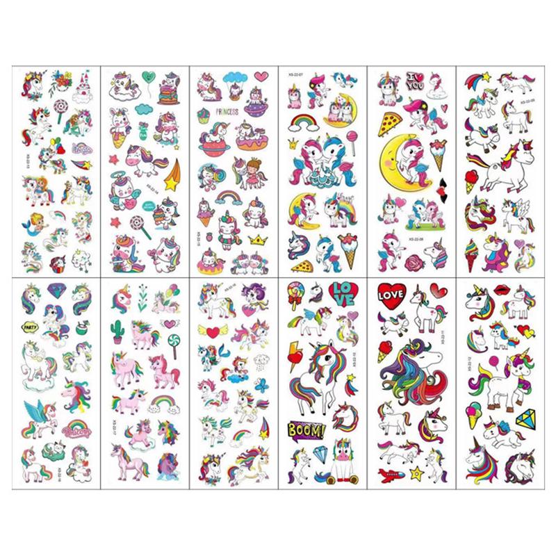 10 Sheets/Set Kawaii Unicorn Stickers for Children Cartoon 3D Bubble PVC Sticker Scrapbook Notebook Decoration