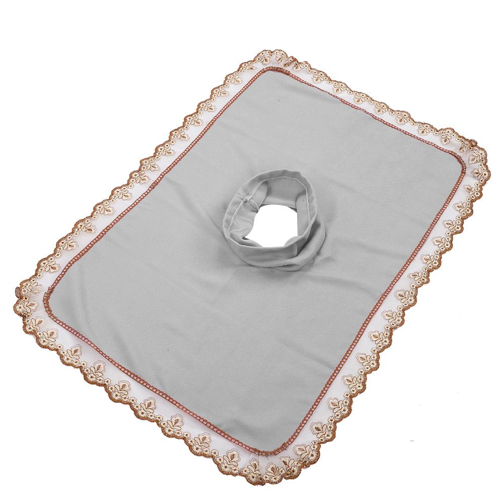 

Покрывало для подголовника массажного стола для спа, Простыня для массажной кровати с отверстием для салона красоты, Серое серый