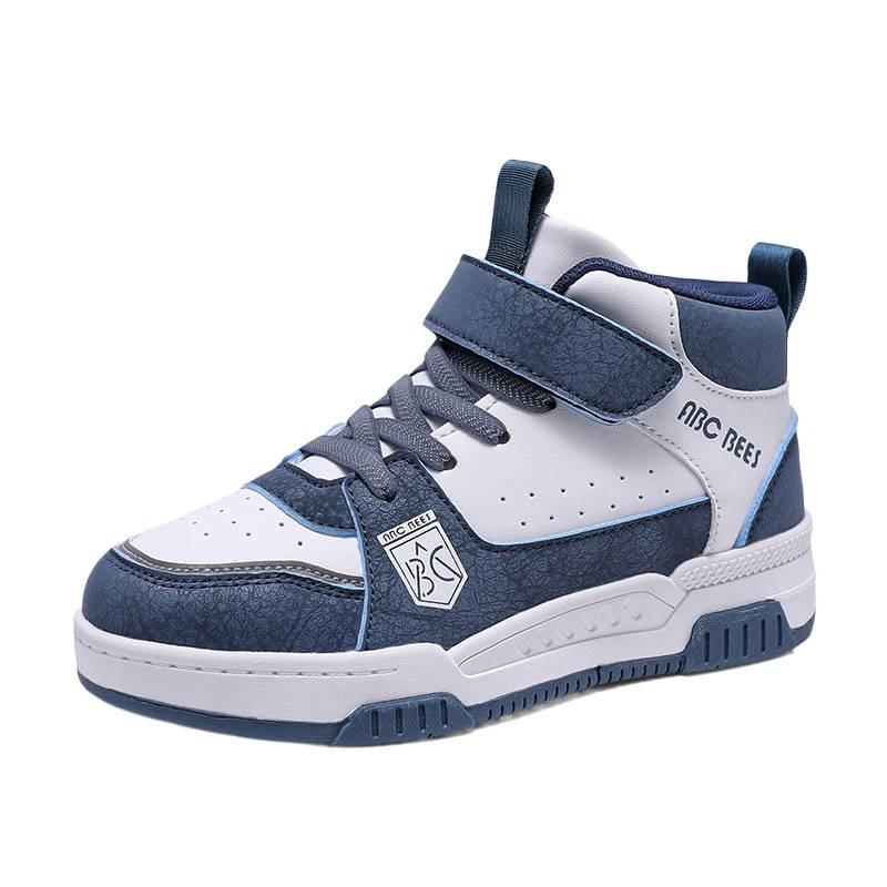 Boys Jinjiang children's sports shoes board shoes 2025 autumn and winter new middle-aged and older children's girls high-top non-slip leather surface