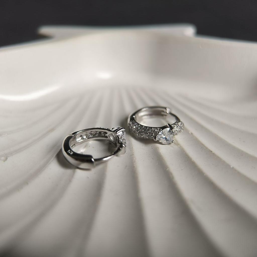 Silver Earrings with Cubic Zirkonia (2180791)