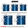 2pcs  2D plane printing Print Curtains Blue Christmas Ornaments Snowflakes Versatile Polyester (without rod) Outdoor Decorations
