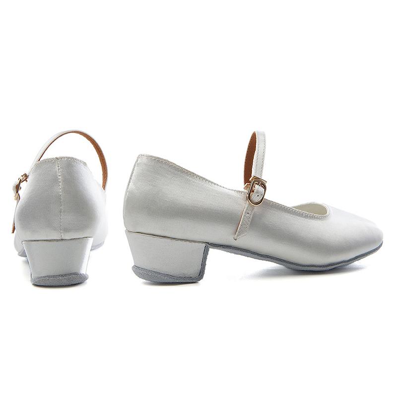 Moderne Tanzschuhe für Kinder, Mädchen, Latein, Walzer, Salsa, Anfänger, Übungstanzschuhe, Seidentanzschuhe, Absatz 3,5 cm