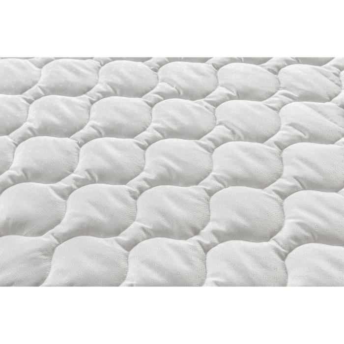 Ensemble matelas sommier 140 x 200 cm Hauteur 24 cm - ressorts ensachés - 7 zones - réversible - fabriqué en Belgique - DEKO DREAM