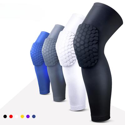 1PC ochraniacze na kolana do koszykówki Protector rękaw kompresyjny z pianki o strukturze plastra miodu Brace Kneepad sprzęt fitness wsparcie w piłce siatkowej