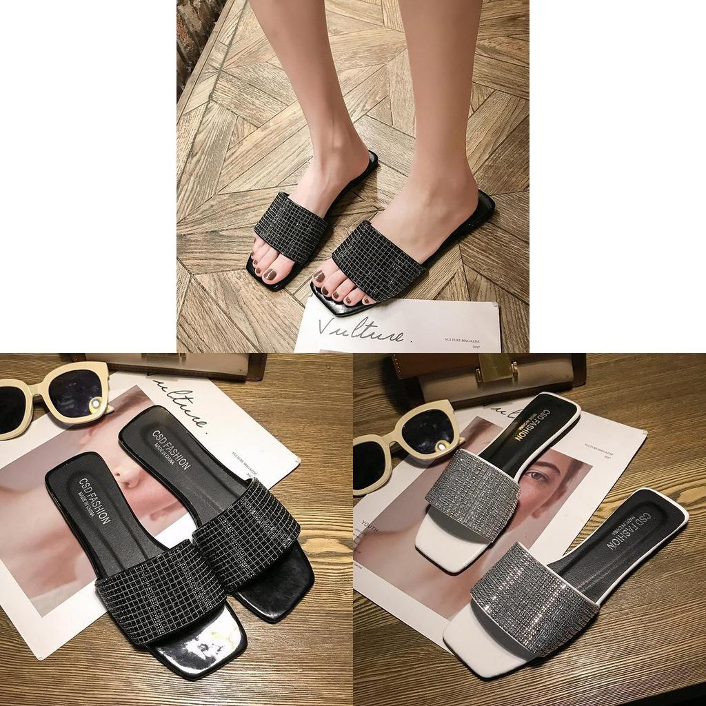 Fashion Slide Sandals For Women With Water Drip Embellishments And Pu Sole For Casual Wear