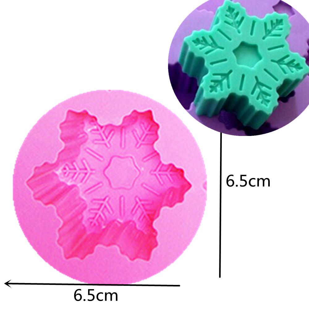 6 Styles Snowflake Silicone molds Soap Mold Chocolate Mold DIY Fondant Baking Cooking Cake Decorating Tool Christmas Decoration