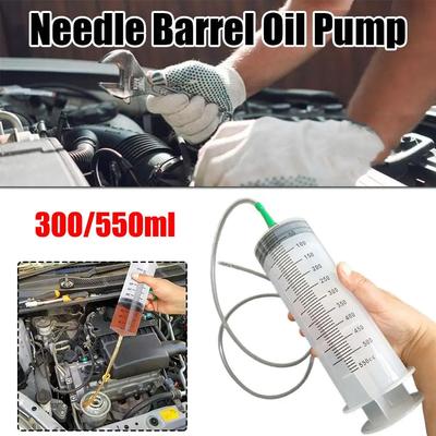 300/550ml Large Capacity Syringes Oil Pump With 1m Hose Pet Feeding Measuring Pump Hydroponics Nutrient Big Syringe