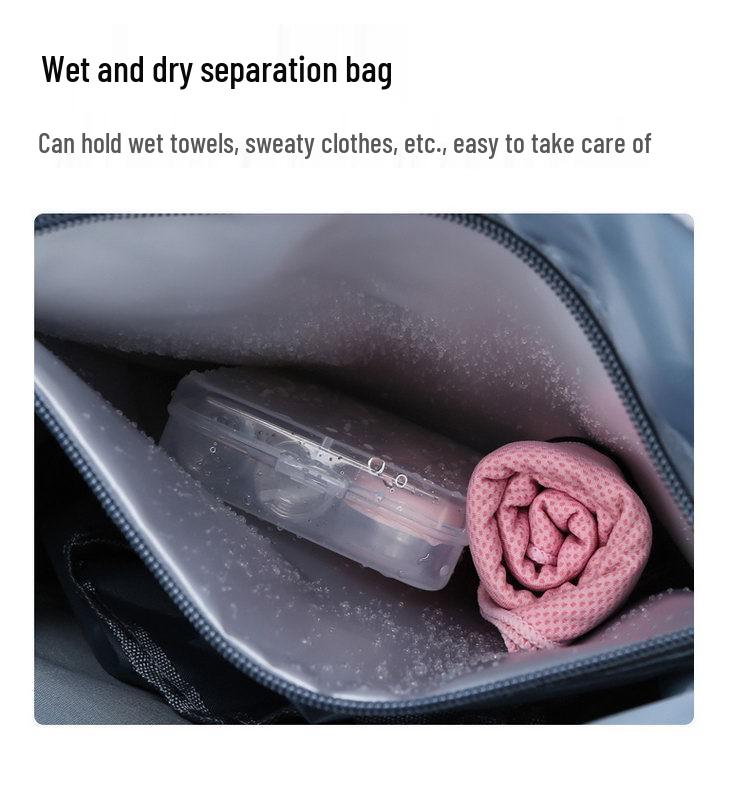 Large Capacity Travel Sports Backpack with Wet/Dry Separation and Shoe Compartment
