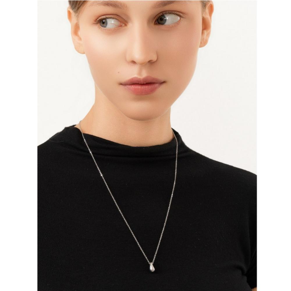 Water Drop Long Surgical Steel Necklace