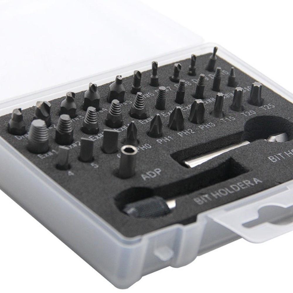 33 Piece Set High Speed Steel Broken Bolt Remover Stubborn Screw Tool For Broken Screw Removal