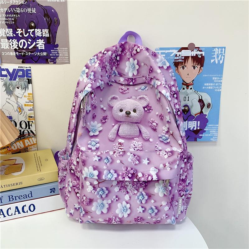New Cartoon Ins Casual Travel Bags  Cute Schoolbags for Junior and Senior High School Students  Large Capacity Backpacks and Backpacks