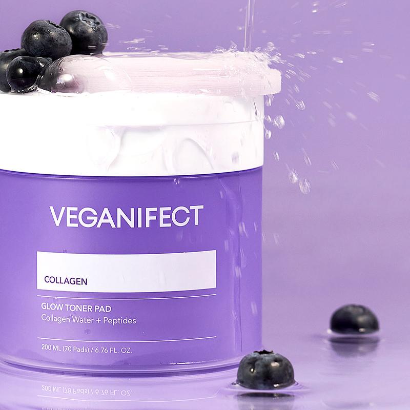 Veganifect Collagen Glow Toner Pad 200ml 70EA
