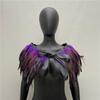 Gothic Feather Shawl Scarf - Rooster & Chicken Feather Cape Cloak Jewelry Accessories
